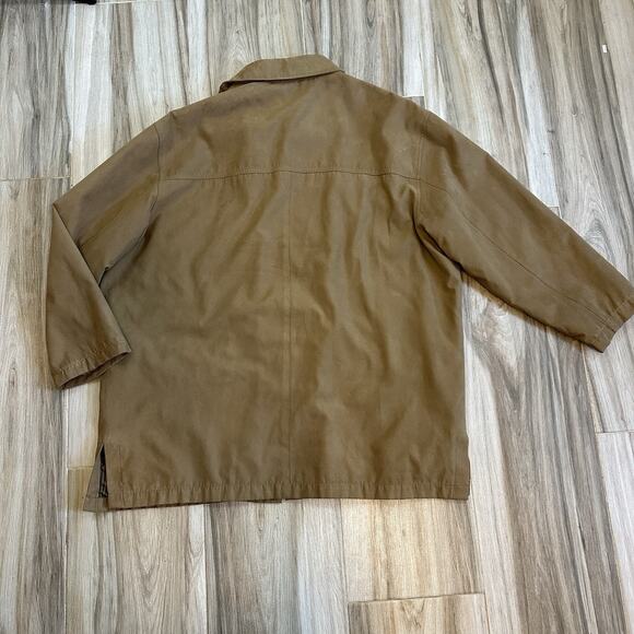 VTG Colours by Alexander Julian Mens Jacket XL Tan Faux Suede Lightweight Preppy - Picture 2 of 11